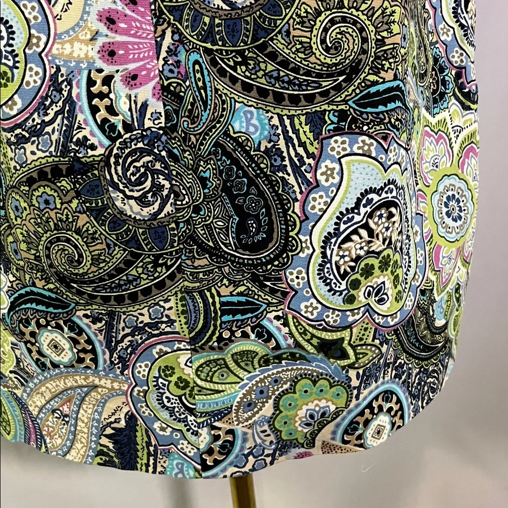 Talbots Multicolor Floral Paisley Print A-Line Cotton Skirt